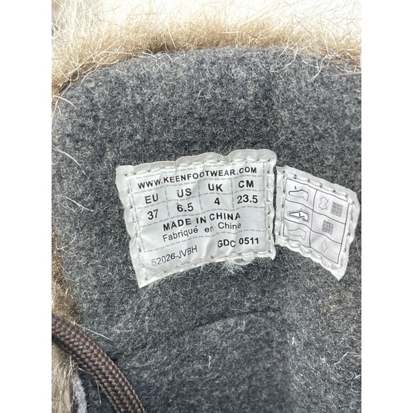 KEEN Helena Waterproof Insulated‎ Leather Boots Faux Fur Lace Up Women 6.5 Brown - Picture 6 of 7